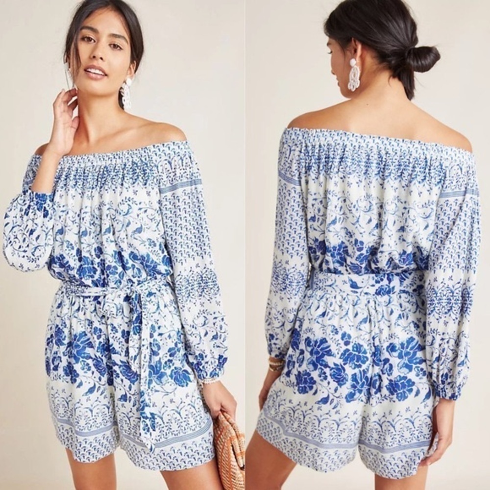 Anthropologie Clemente off shoulder romper